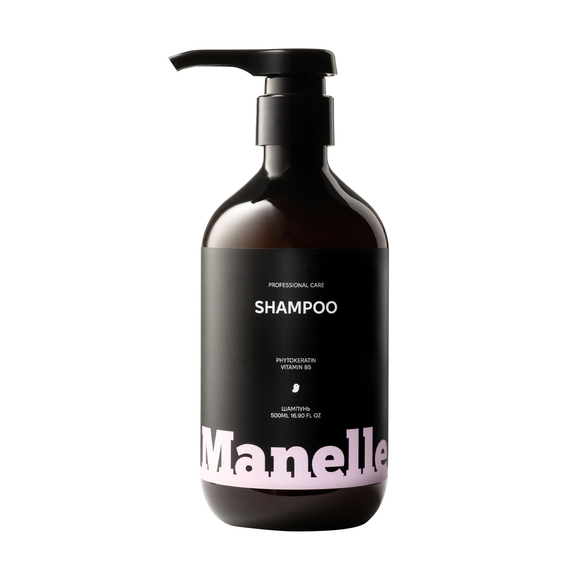 Безсульфатний шампунь для волосся Manelle Professional Care Shampoo з фітокератином та вітаміном B5, 500 мл