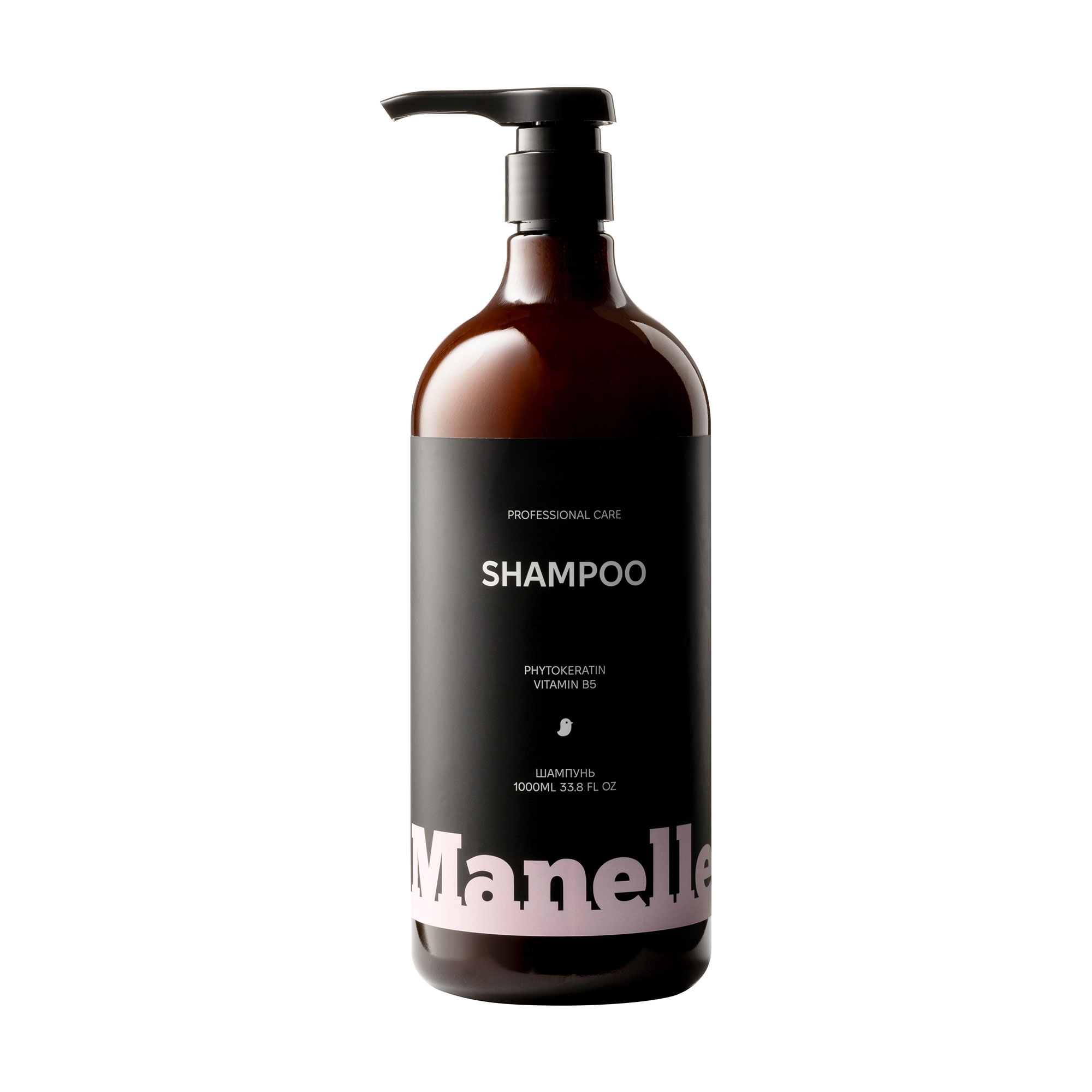 Безсульфатний шампунь для волосся Manelle Professional Care Shampoo з фітокератином та вітаміном B5, 1 л
