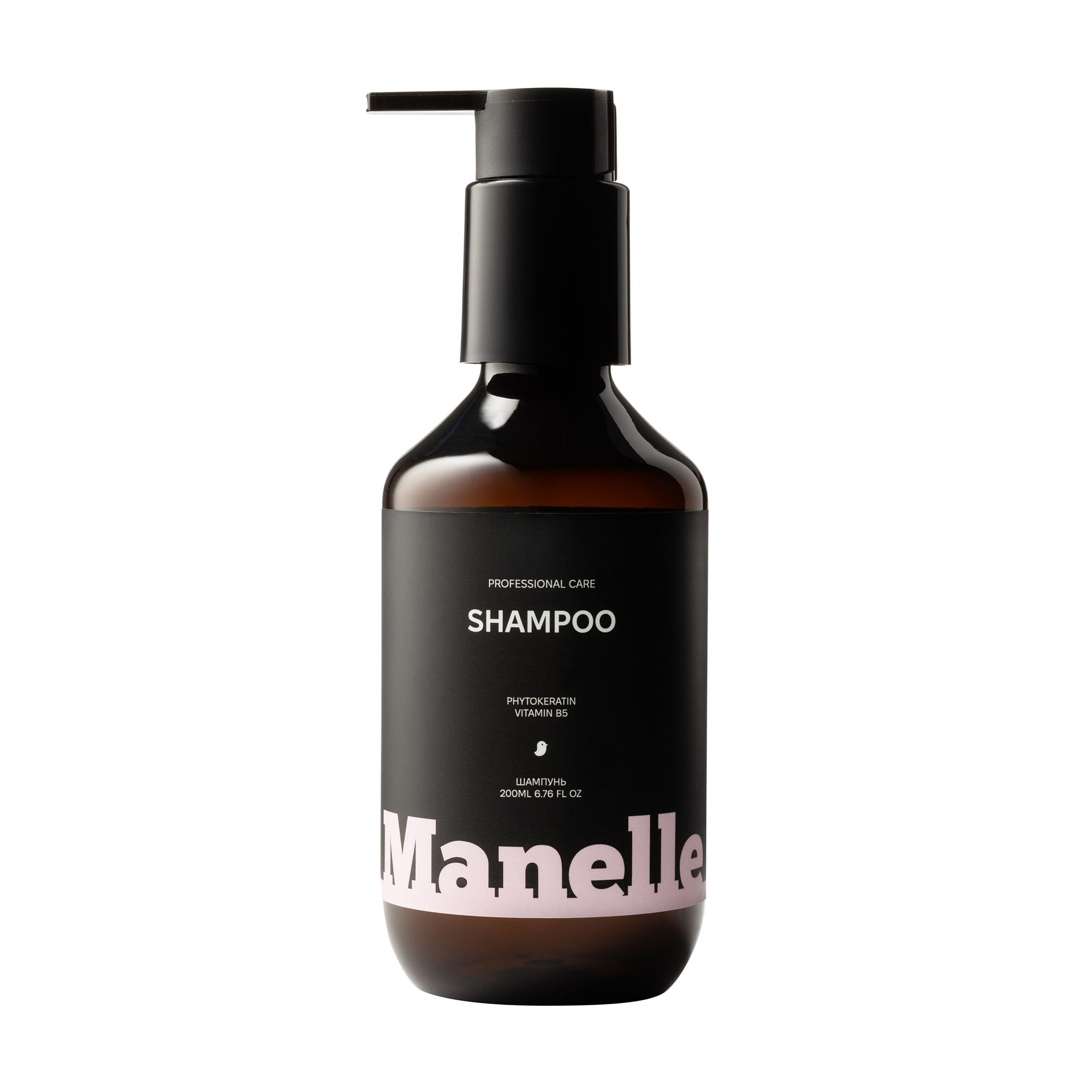 Безсульфатний шампунь для волосся Manelle Professional Care Shampoo з фітокератином та вітаміном B5, 200 мл