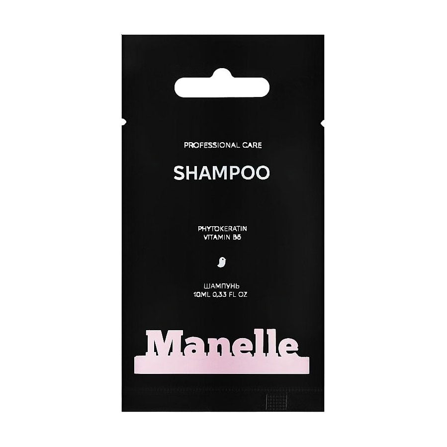 Безсульфатний шампунь для волосся Manelle Рrofessional Care Phytokeratin Vitamin B5 Shampoo, 10 мл (пробник)